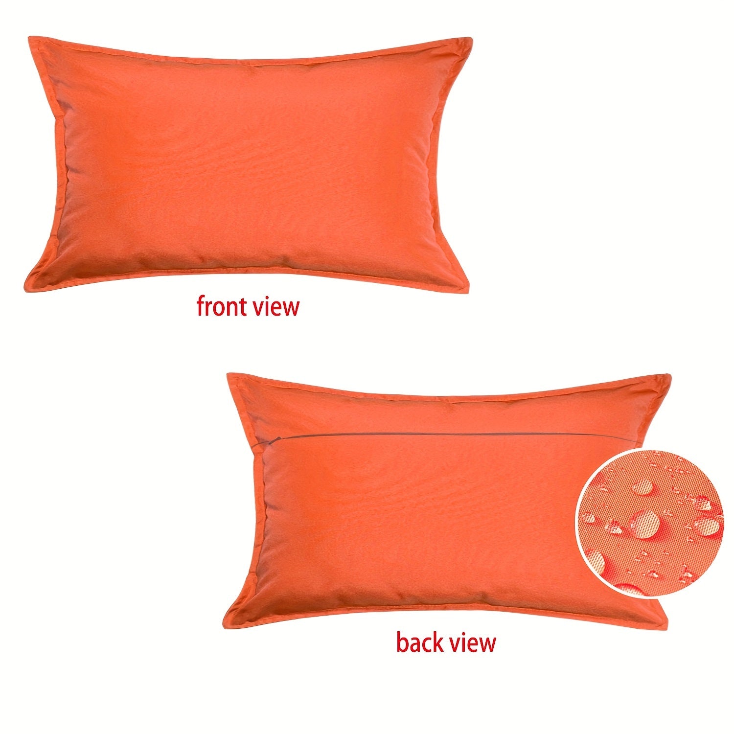 Green Outdoor Cushion Covers 2 Pack Zipper Polyester for Patio Garden Furniture