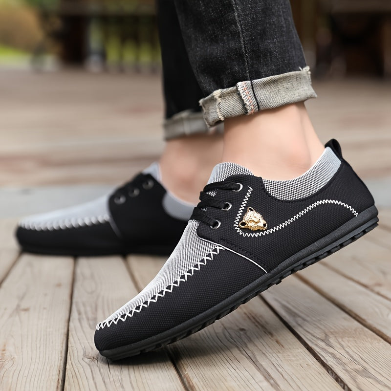 Men's Color Block Business Casual Non-Slip Dress Shoes for Outdoor Activities