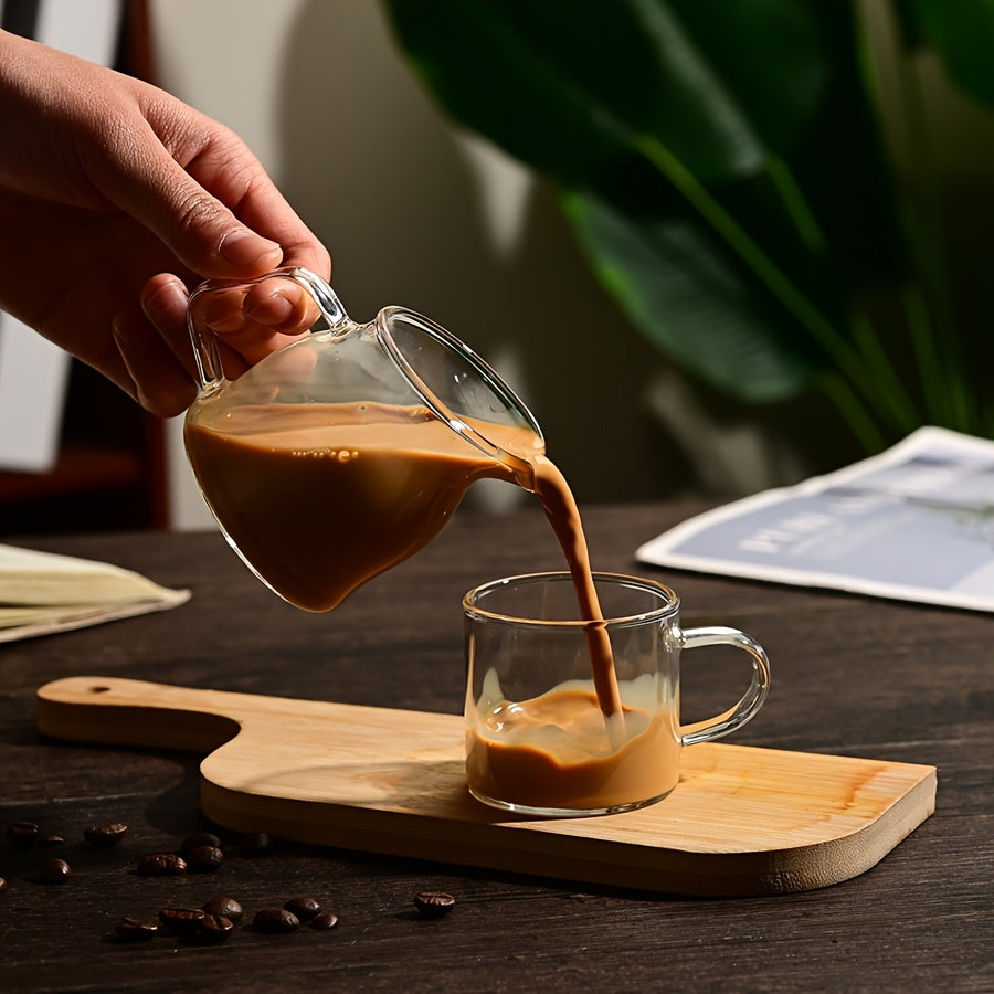 Kofe va souslar uchun mini shisha quyish idishi, faqat qo'lda yuvish, mikroto'lqinli pechda xavfsiz, oilaviy yig'ilishlar va Eid Al-Fitr bayramlari uchun mukammal.