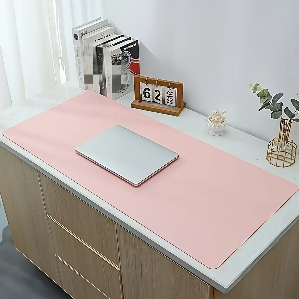 Black PVC Desk Mat Non-Slip Large Office Computer Mouse Pad