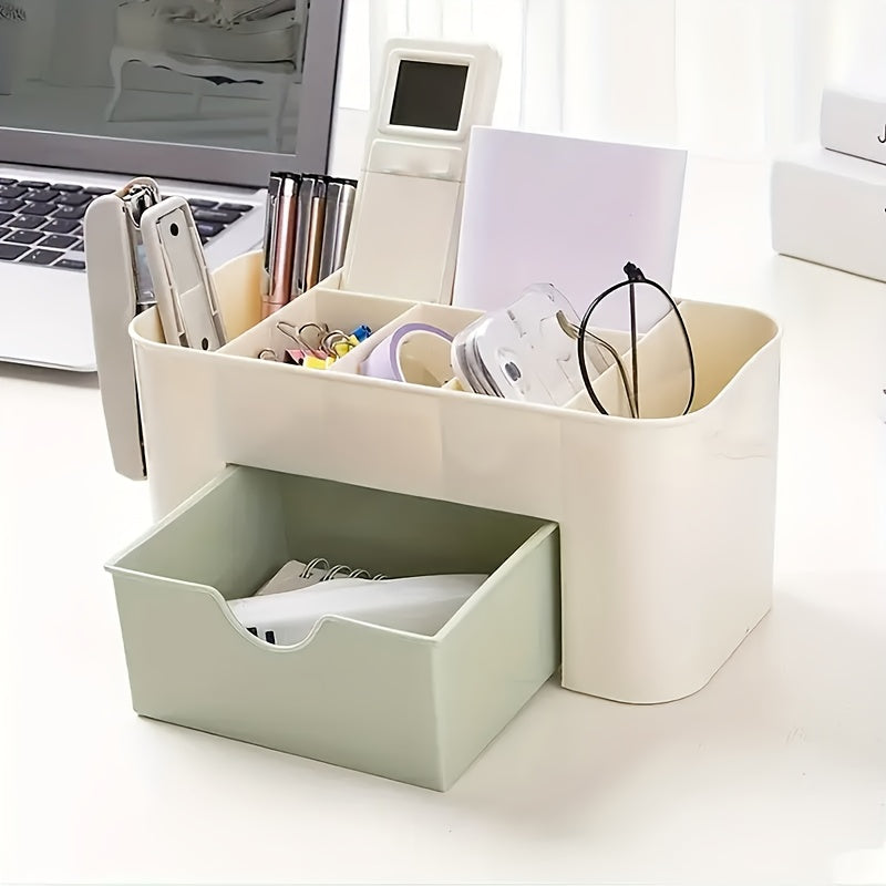 Plastic Desktop Organizer with Drawers for Jewelry Cosmetics and Makeup Storage