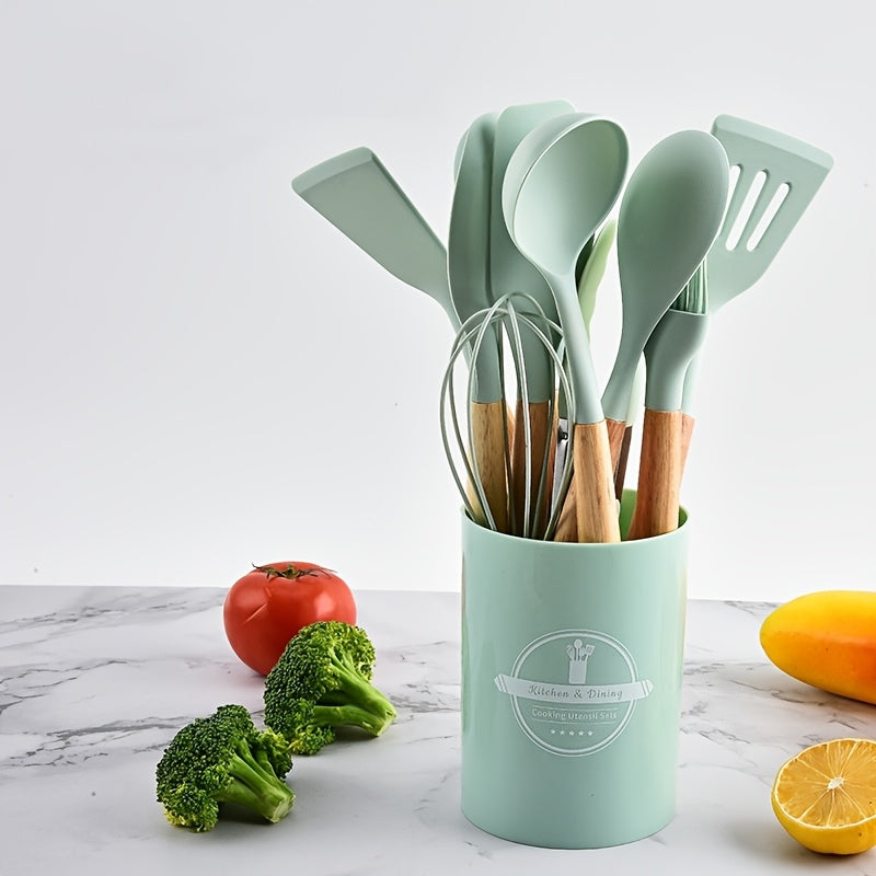 Juego de utensilios de silicona para cocina, antiadherentes y resistentes al calor