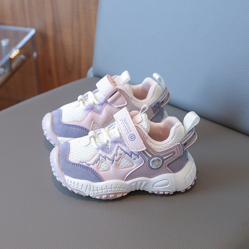 Детские сетчатые кроссовки для мальчиков и девочек, нескользящие, удобные для бега и походов