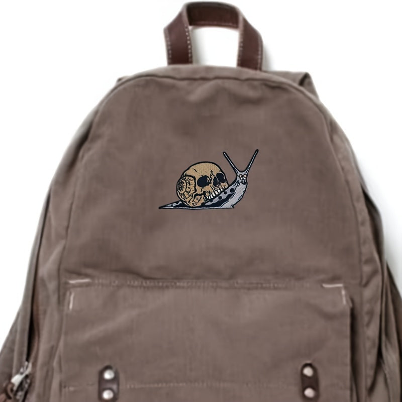 "Вышитая нашивка Черепная Улитка - Модный выбор для DIY футболок, поделок, сумок и шляп - Нашивка для утюга/шитья"