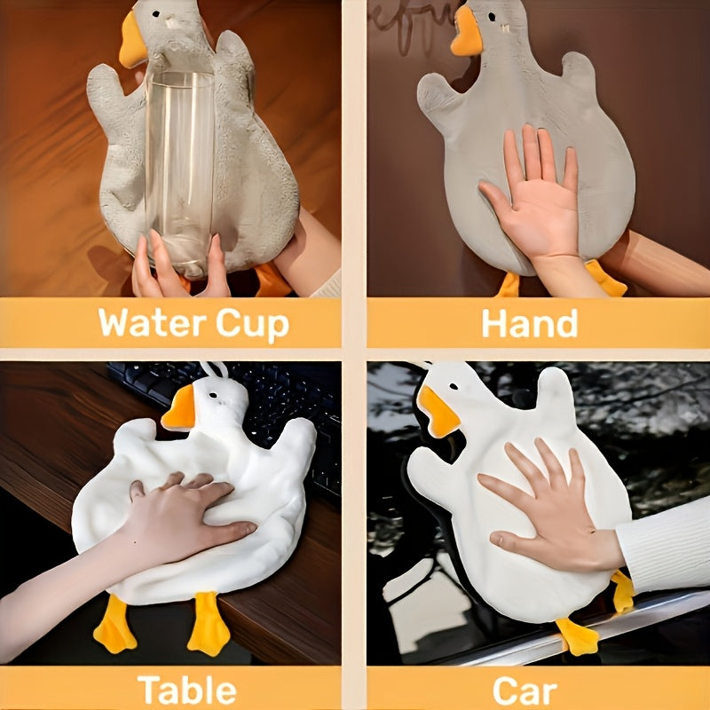 Cartoon Duck Hand Towel Soft Polyester Terry Cloth Kitchen Bathroom Bedroom Hanging Design