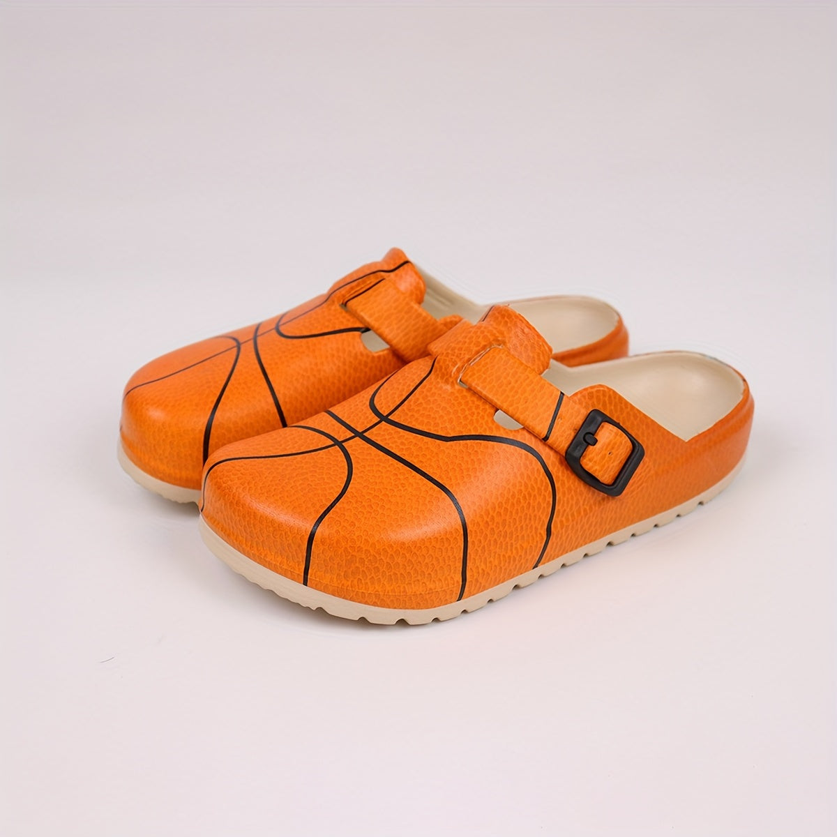 Women's Floral Pattern EVA Slip-On Mule Slippers with Adjustable Buckle