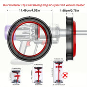 Dyson Cyclone V10 SV12 changyutgich uchun almashtirish qismi - Chang qutisi ustki qismi uchun muhr halqasi. 1 dona chang qutisi/quruq quti qismlari bilan mos keladi. Almashtirish uchun aksessuarlarni o'z ichiga oladi.