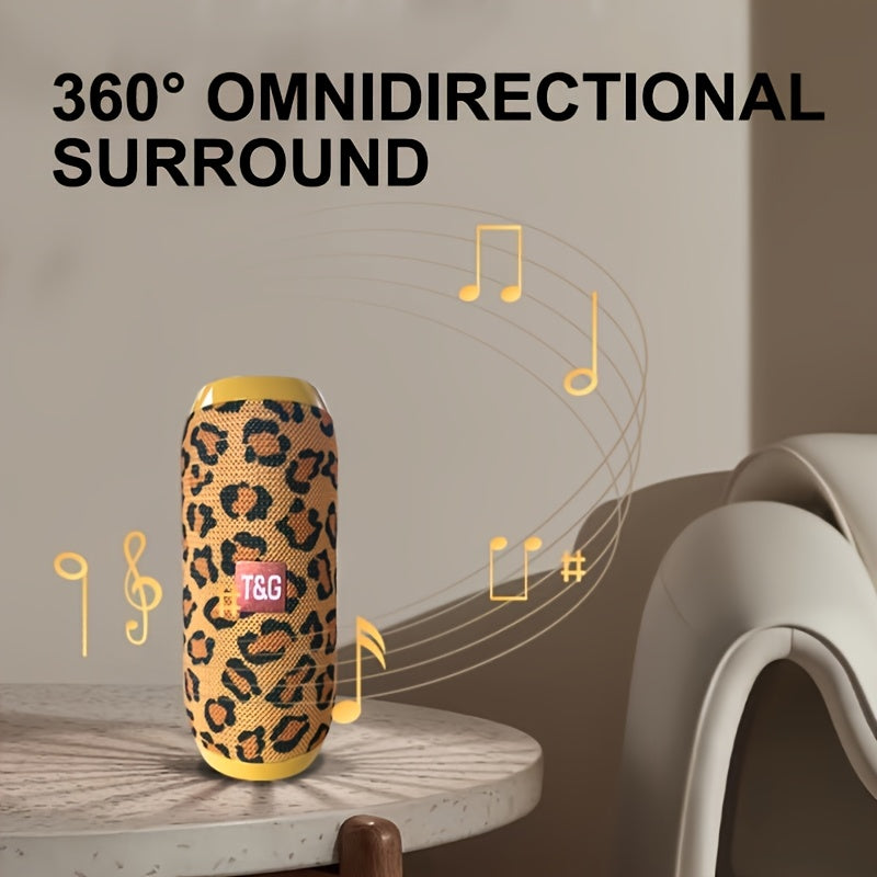 Portable Wireless Speaker with TWS Stereo, Built-in Mic, FM Radio, TF Card and USB Playback