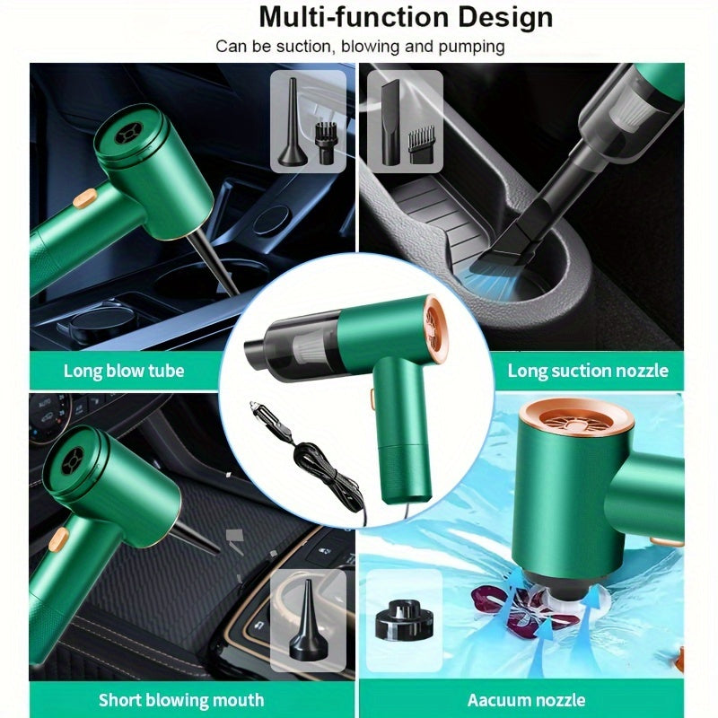 Aspiradora de coche 3 en 1 con función de soplado, 12V, succión potente