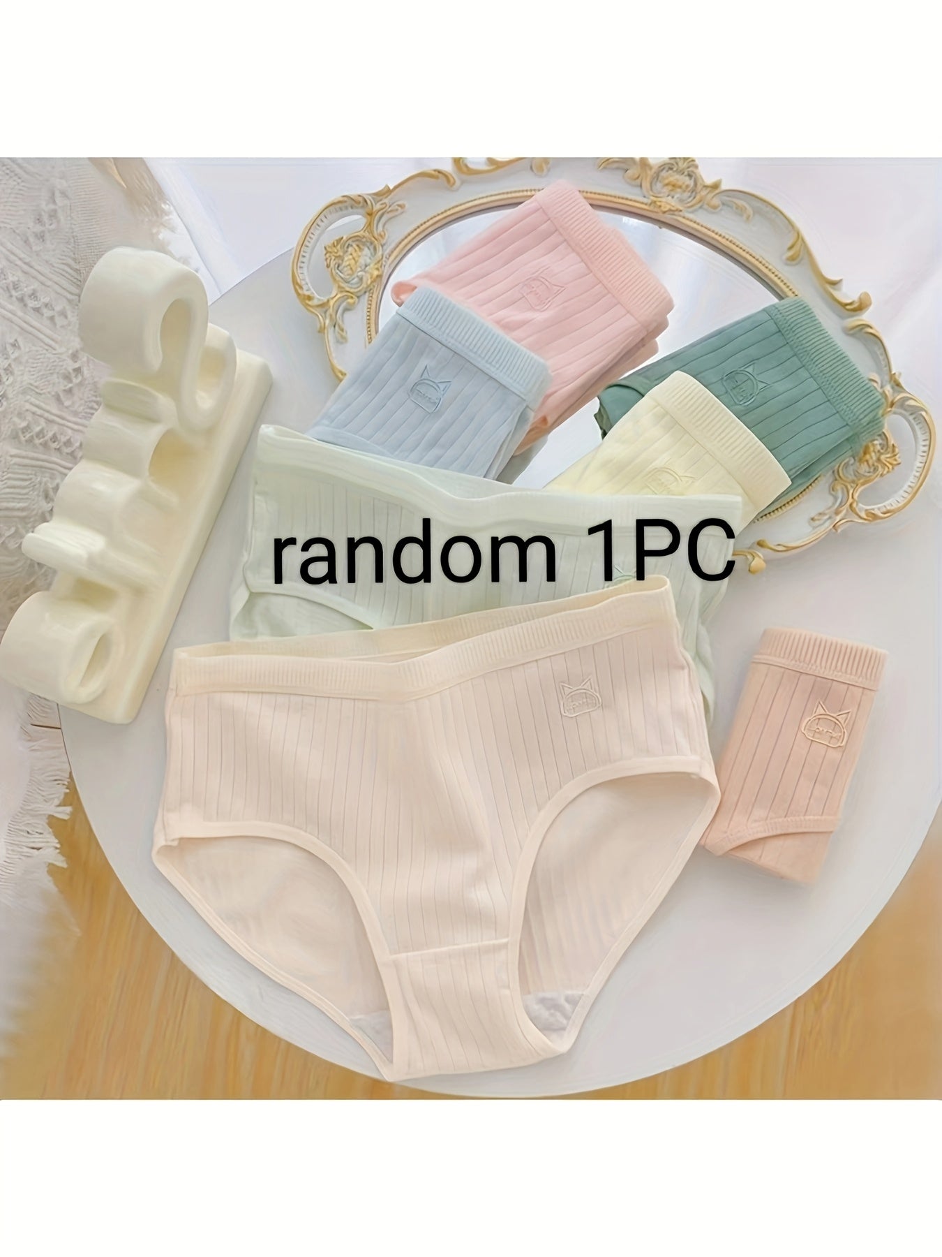 Girls Cotton Underwear 7 Pack Mid Rise Briefs for Teen Girls with Cartoon Patterns