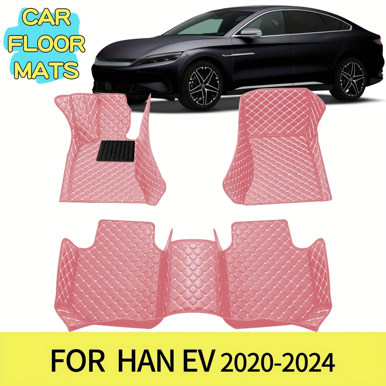 Car Floor Mats Faux Leather Waterproof Full Coverage for Sedan