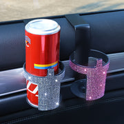 Universal Rhinestone Car Cup Holder for Beverage Cans and Cups