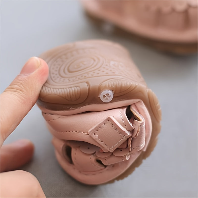 Kichkina qizlar uchun ochiq pushti rangli qoqilgan qoqilgan yulduz naqshli, sirpanmaydigan bolalar poyabzali, bahor va yoz uchun