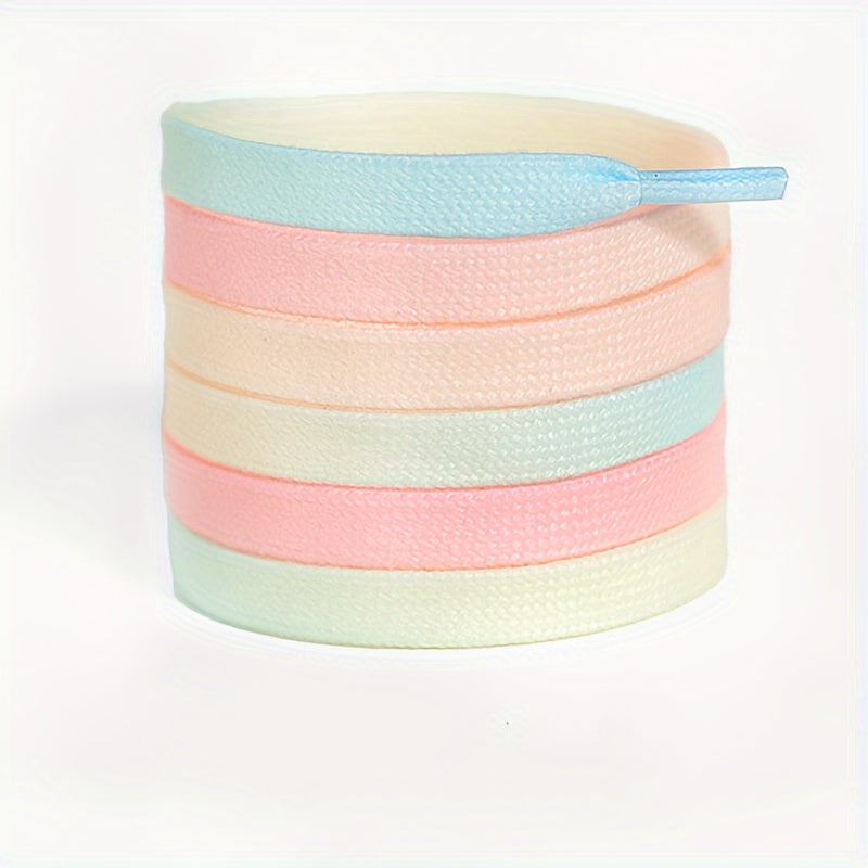 Unisex Canvas Shoelaces Vibrant Tie-Dye Multicolor for Sneakers and Sports