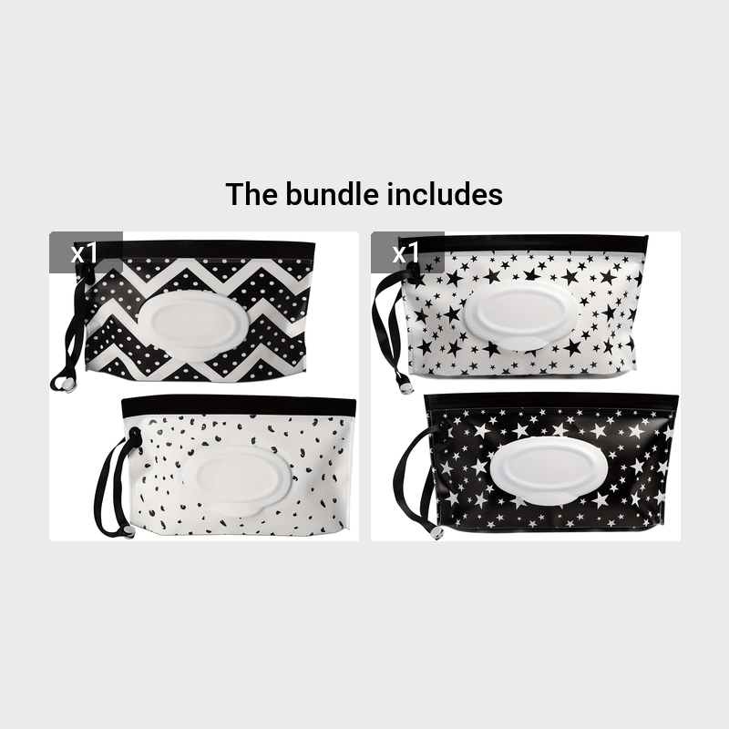 2 ta Tozalash Qutisi: Qayta ishlatiladigan Portativ Nam Tozalash Pochkalari - Sayohat uchun Dispenser - Rojdestvo, Halloween, Shukronalik Kuni uchun Mukammal Sovg'a