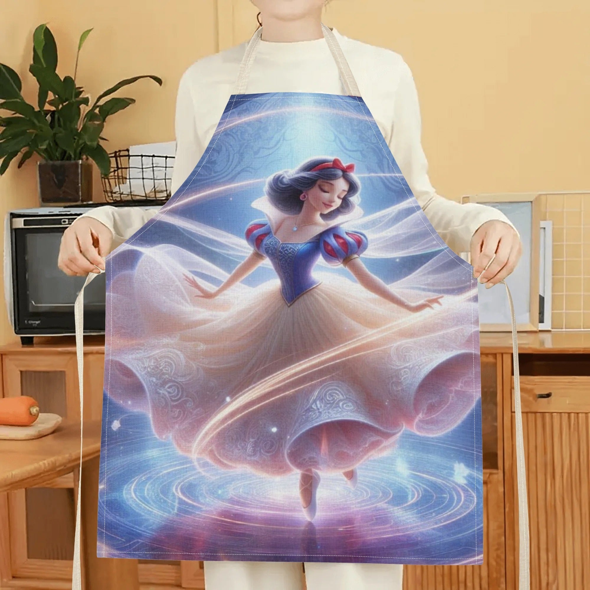 Delantal de poliéster impermeable para cocina, repostería e industria alimentaria con patrón de princesa