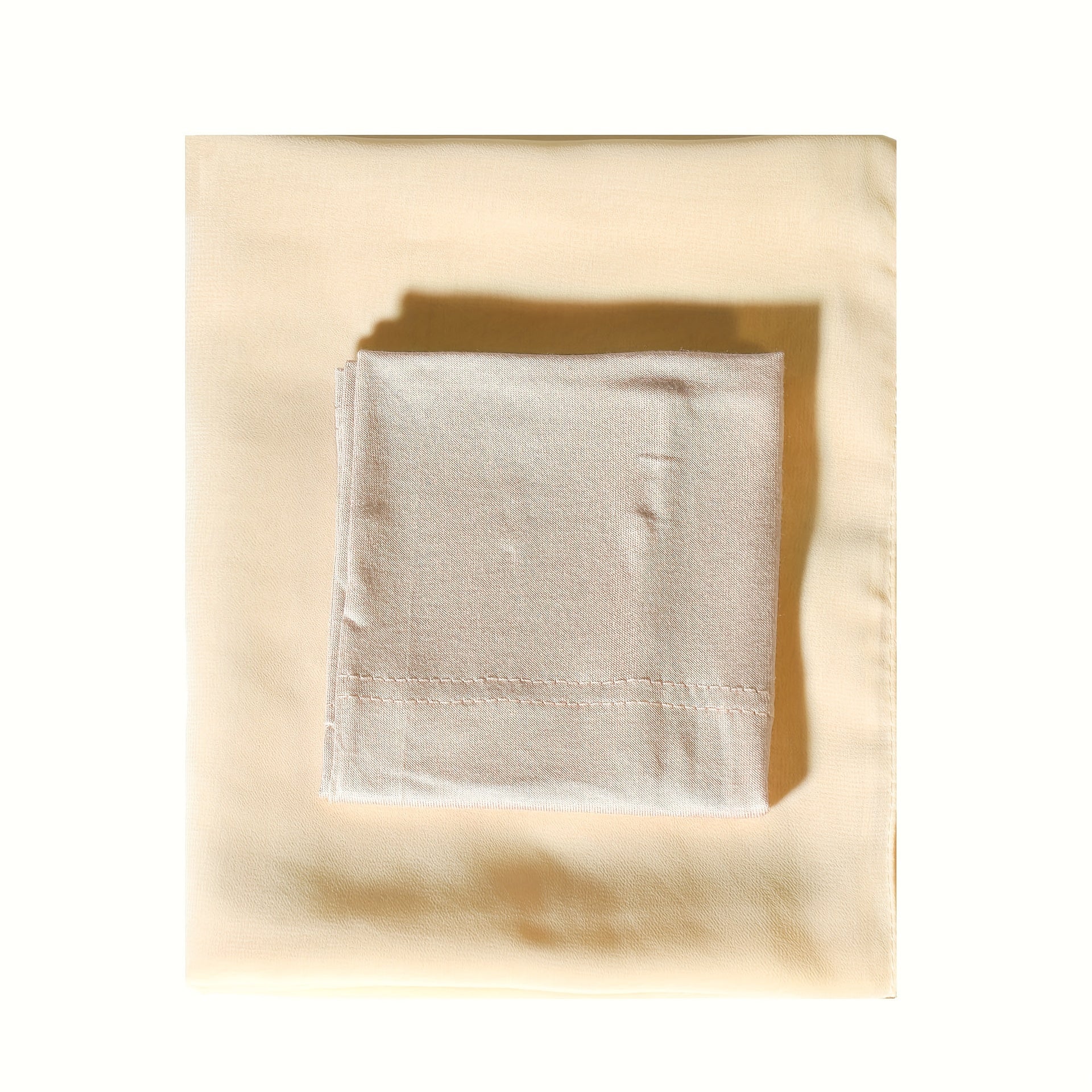 Juego de 2 pañuelos de chiffon de color sólido con capuchas interiores a juego, pañuelos ligeros para mujeres