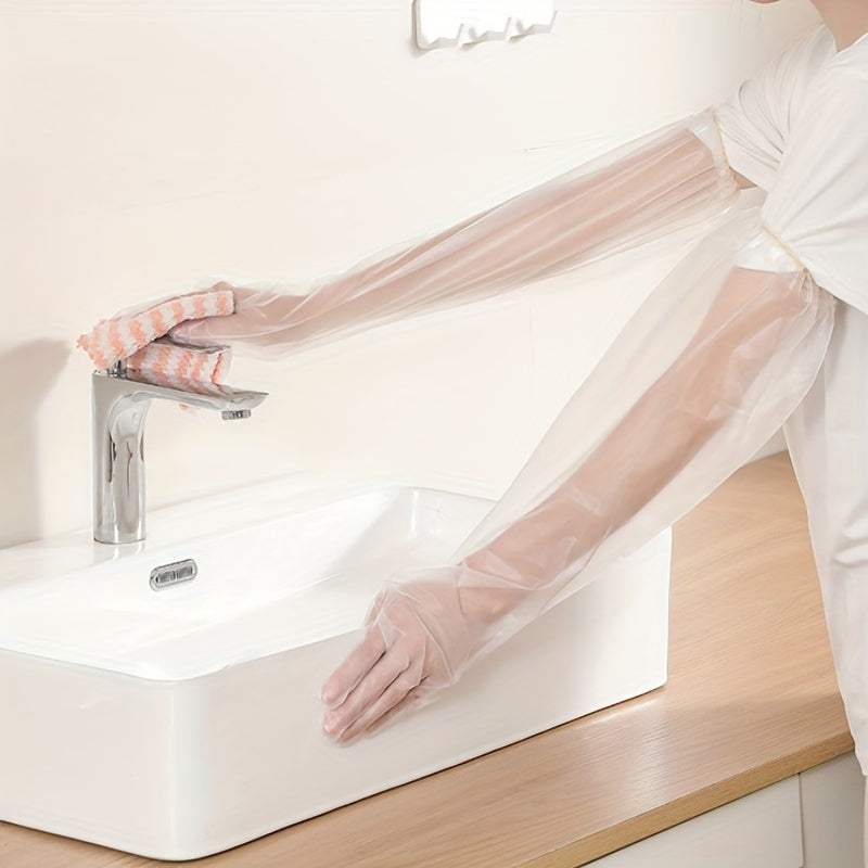 Oshxona Tozalash Qo'lqoplari 20-Dona - Mustahkam va Qulay, Qo'shimcha Uzun, Suv O'tkazmaydigan, Yog' O'tkazmaydigan, Ko'p Maqsadli Uy Qo'lqoplari Idish Yuvish, Tozalash, Bog'dorchilik Uchun - Spirtli Bo'lmagan Materiallardan Yasalgan