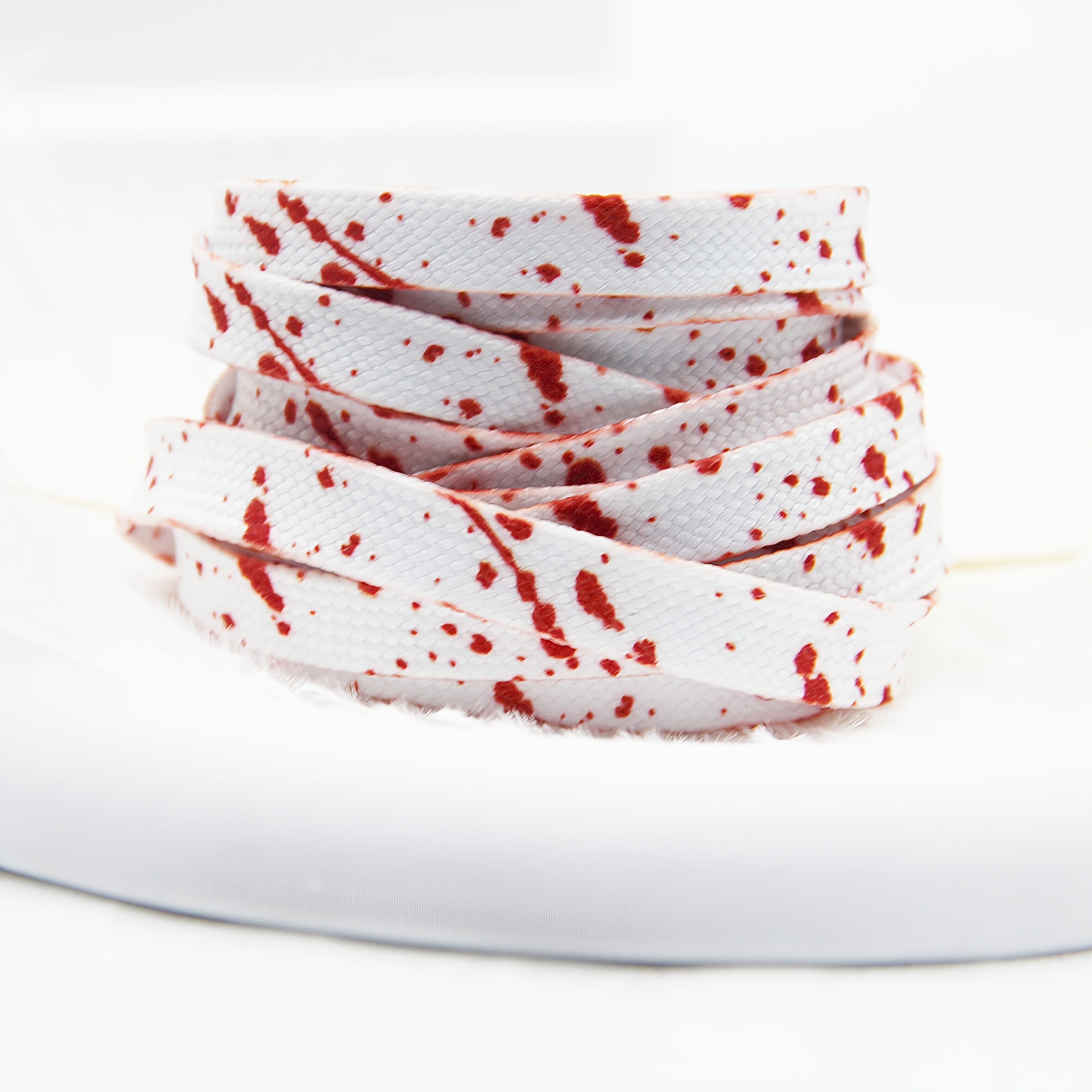 Unisex Canvas Shoe Laces Colorful Ink Tie Dye Pattern 2 Pairs