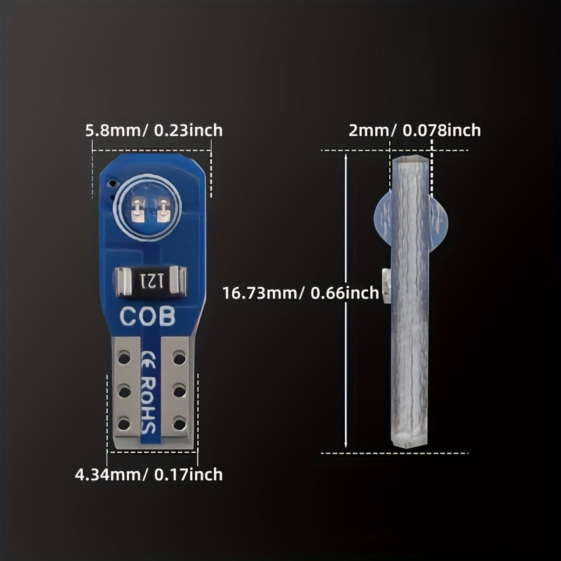 10 Pieces T5 LED Car Dashboard Lights 12V DC Instrument Panel Indicator