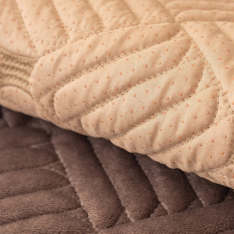 Velvet Sofa Cover Non-Slip Soft Cozy Machine Washable for Home Decor