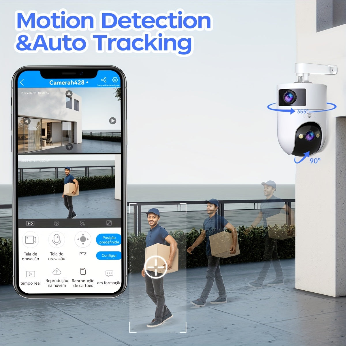 Wireless Security Camera HD 5G WiFi Night Vision Motion Detection Dual Lens App Controlled