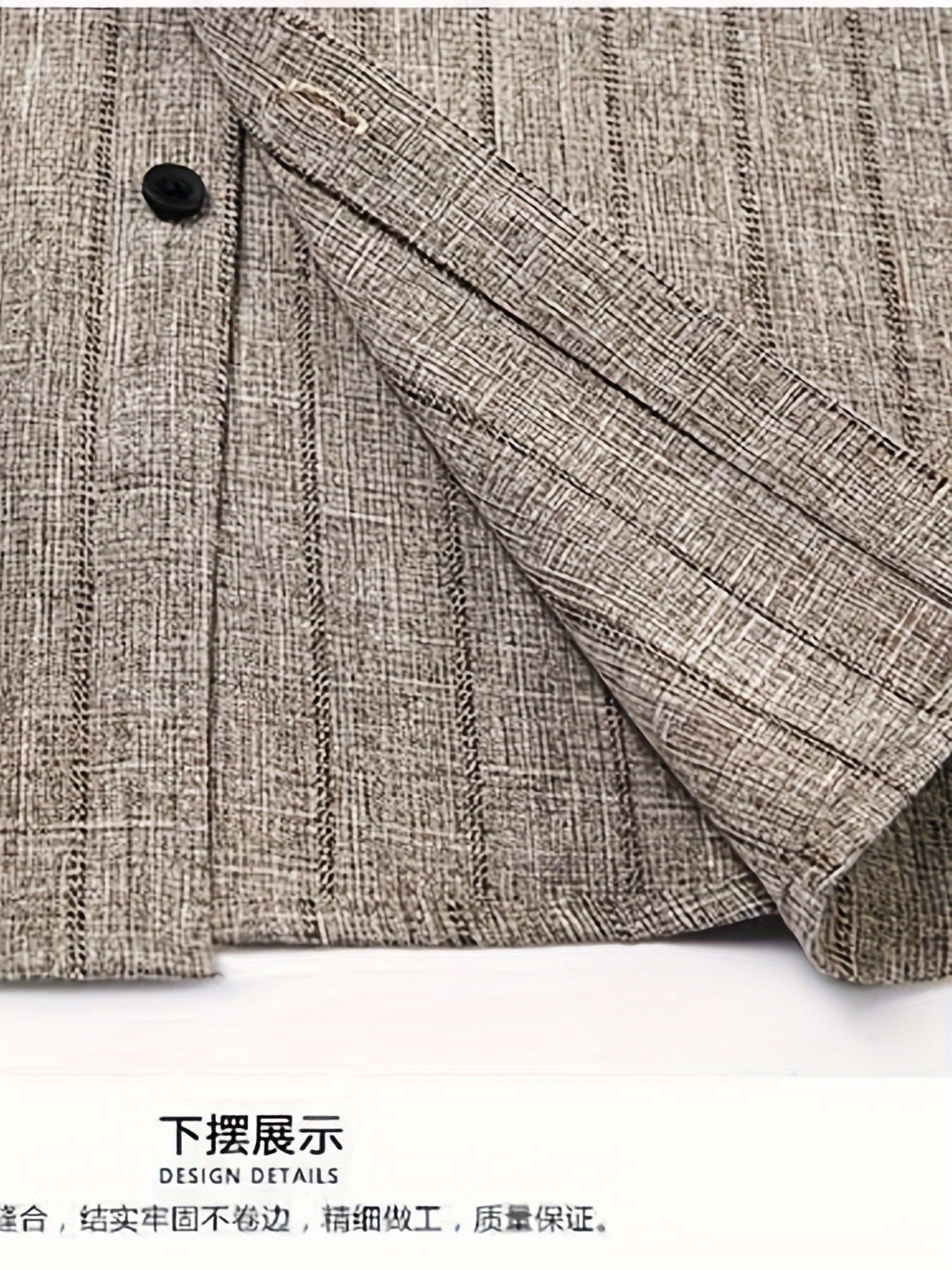 Мужская полосатая рубашка из полиэстера и вискозы с нагрудным карманом, длинный рукав, повседневная с воротником