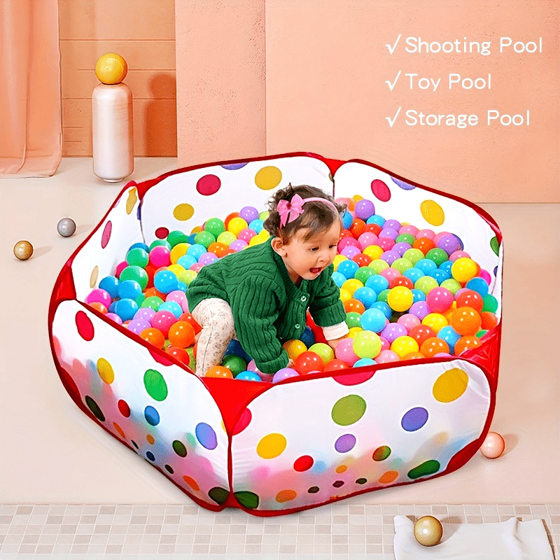 121.92cm Pop-Up Ball Pit Play Tent for Kids Indoor Outdoor Crawling Playpen with Floral Design
