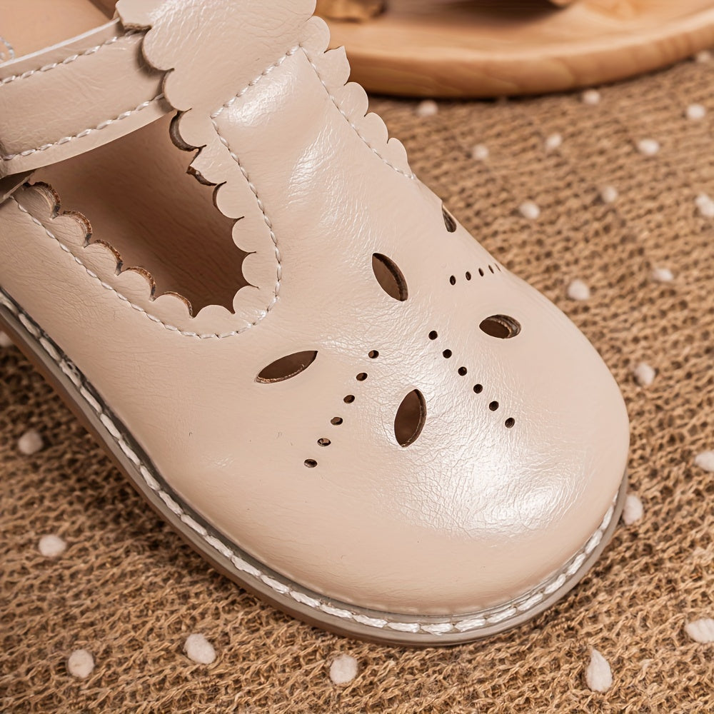 Qizlar uchun vintage uslubidagi Mary Jane poyabzallari, maktab va norasmiy kiyim uchun bahor/kovakda mukammal, havo o'tkazuvchi.