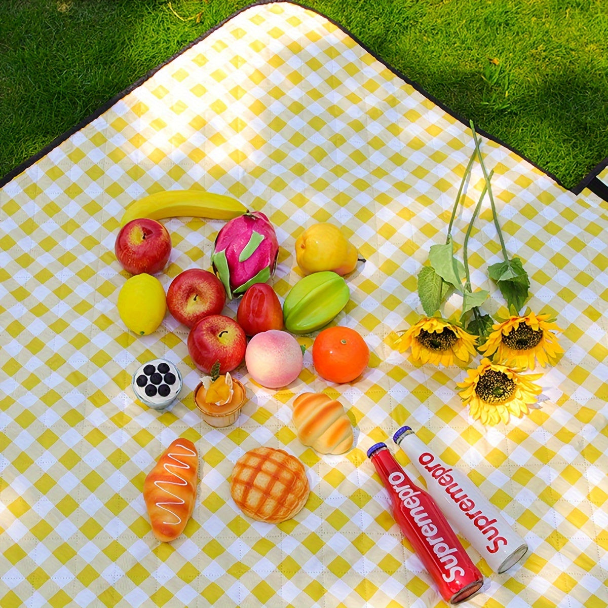 Детский игровой коврик - размер 2x2 м, нескользящий, водонепроницаемый и складной для безопасного ползания и игры