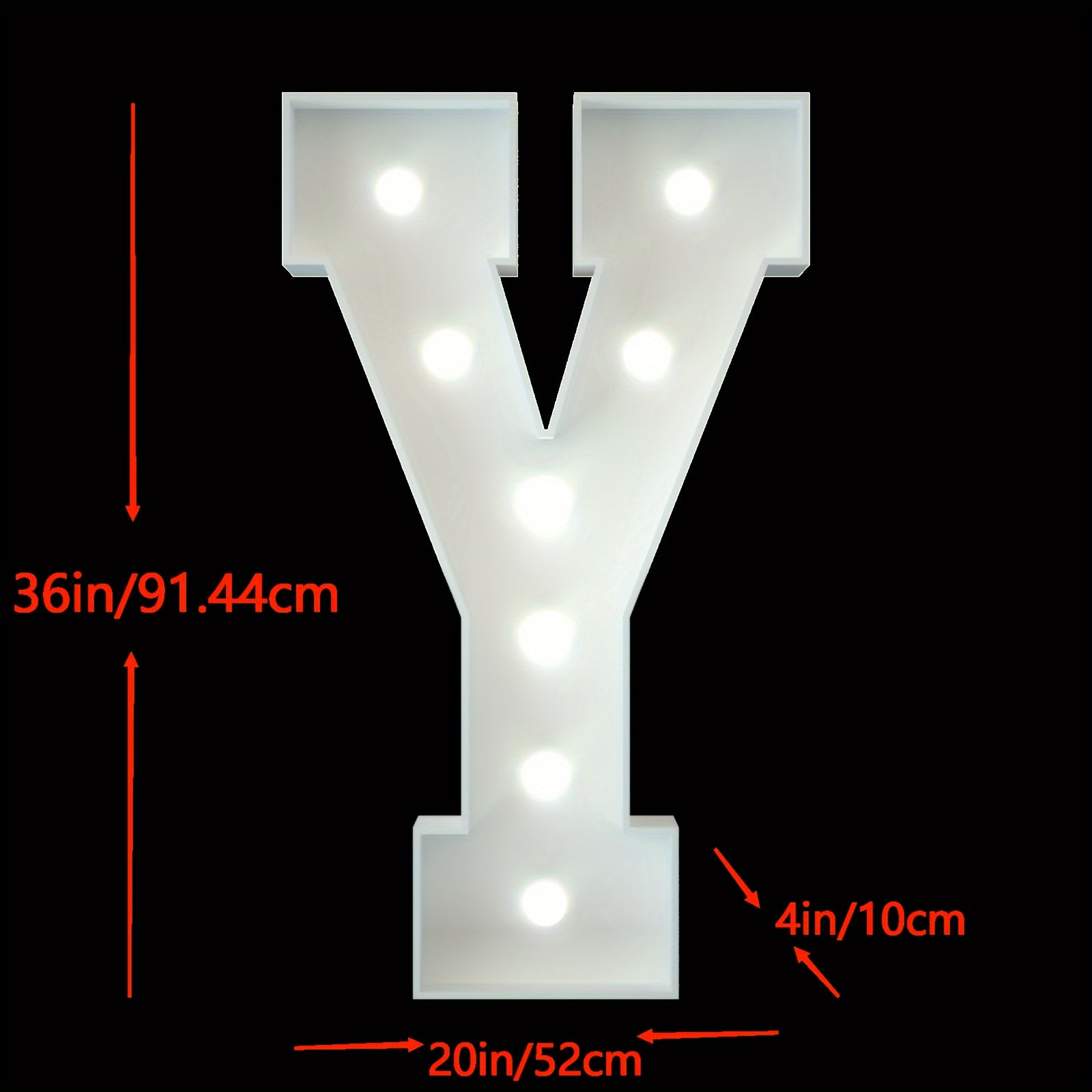 91.44cm LED Marquee Light Up Letters A-Z for Party Wedding Birthday Decor