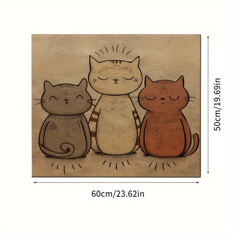 Cute Cat and Dog Pet Placemat Polyester Easy to Clean All Seasons
