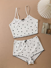 Women's Lingerie Set Printed Cami Bra and Panties Underwear