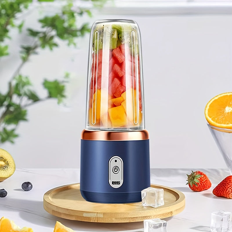 Portable Personal Blender 400ml USB Rechargeable Smoothie Juicer with 6 Blades