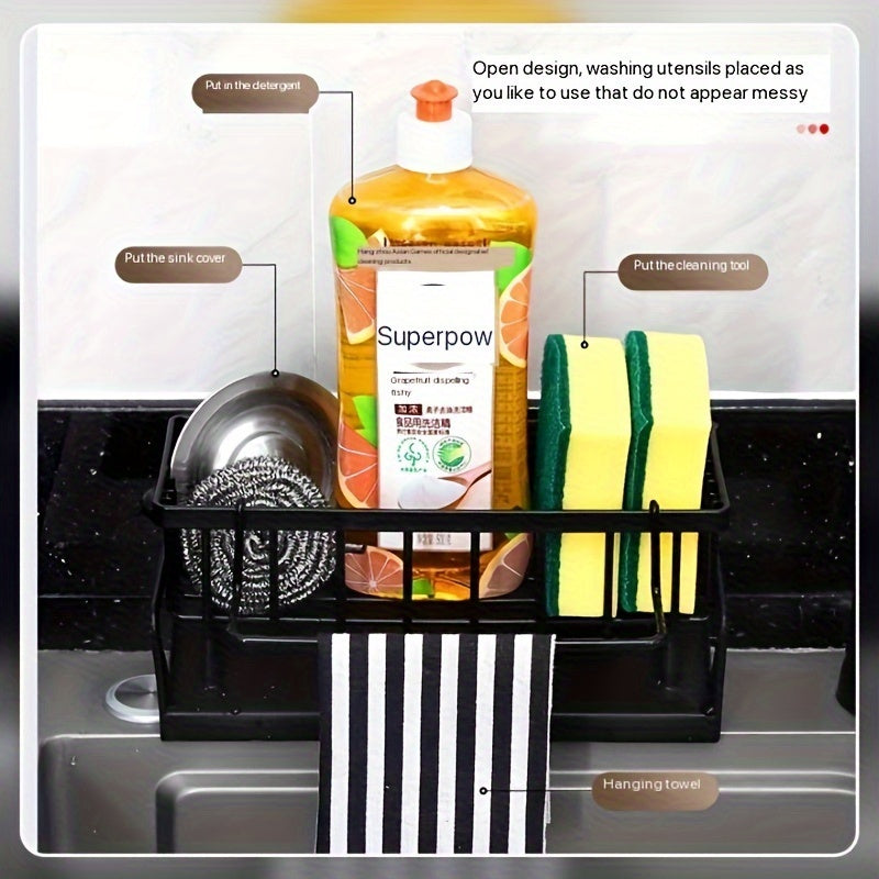 Multi-Purpose Kitchen and Bathroom Organizer Set Sturdy Plastic Rack with Drain