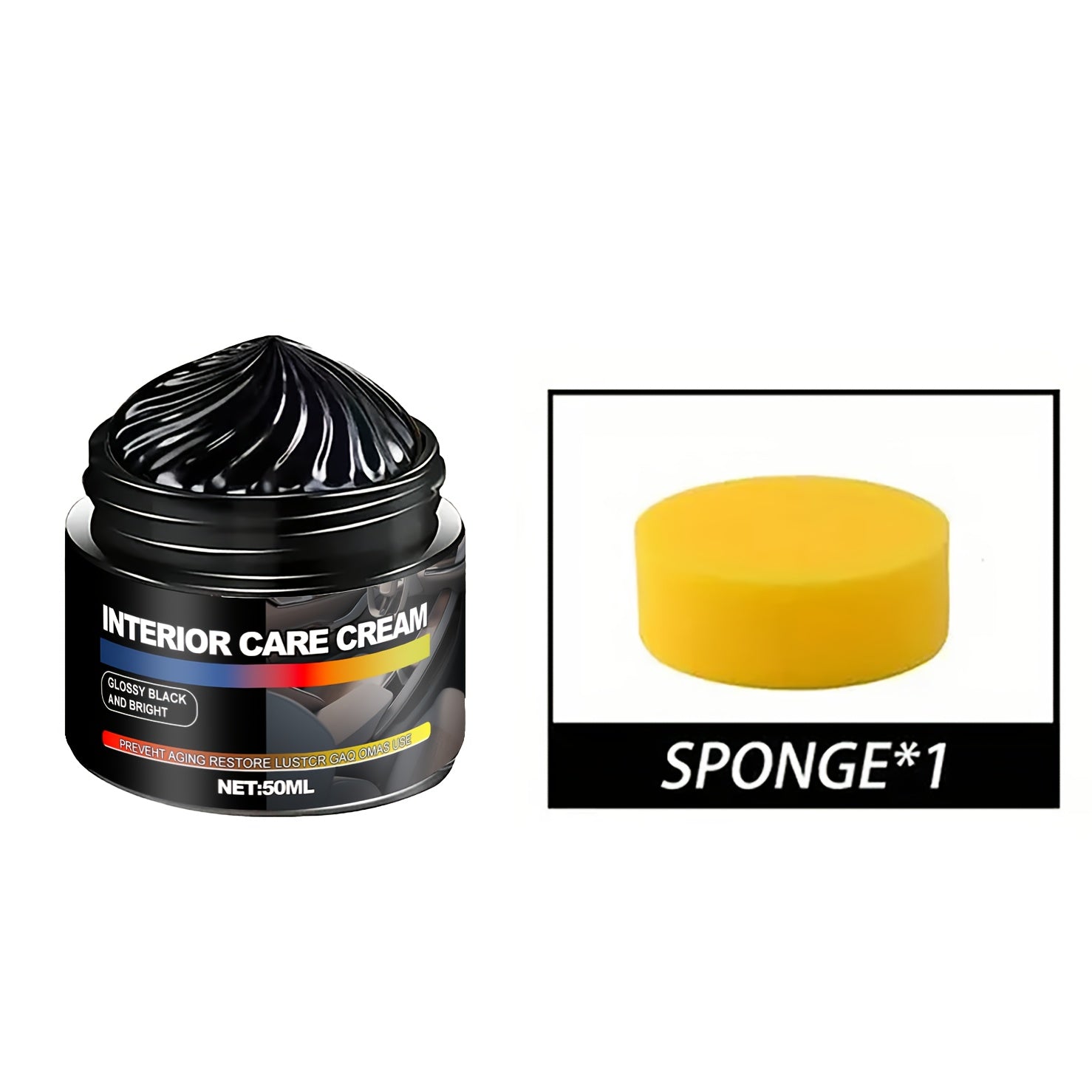 Automotive Interior Kit Crystal Plating Wax Dashboard Plastic Tire Shine