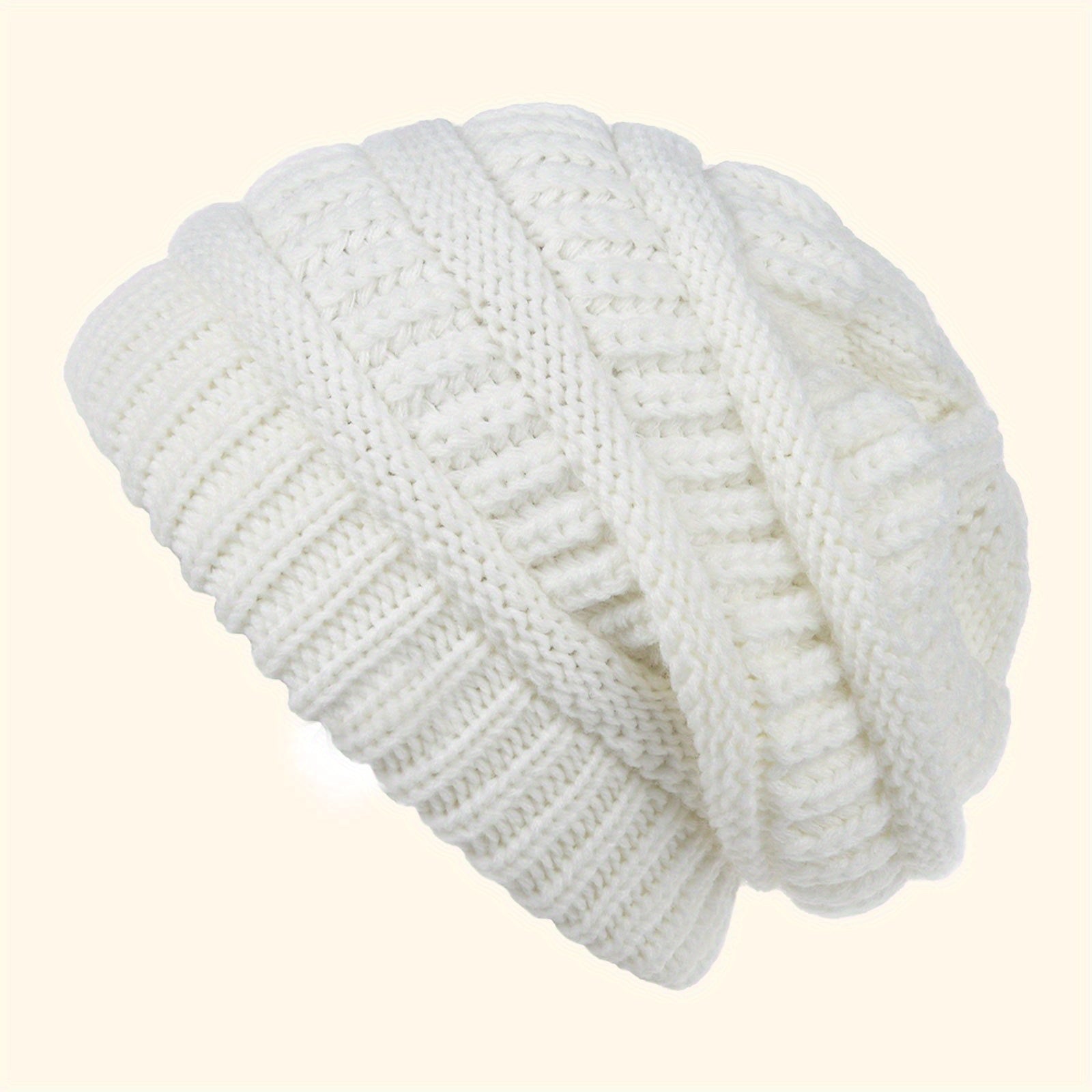 Slouchy Knit Winter Beanie Unisex Warm Hat for Cold Weather Holidays