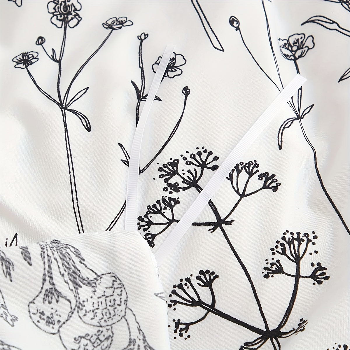 Bohemiya Chop etilgan yostiq qopqog'i to'plami Queen King Mikrofiber Qalqonli Yumshoq Zipper Mashina bilan yuvish mumkin