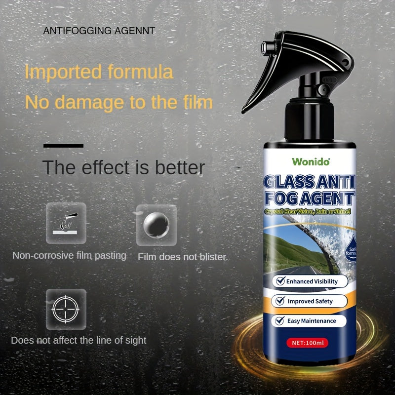 Car Anti-Fog Spray for Windshields Mirrors and Glass 3.4oz
