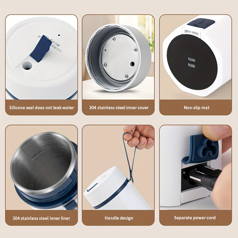 Large 550ml Electric Kettle For 2-3 People, Portable, Detachable Cord