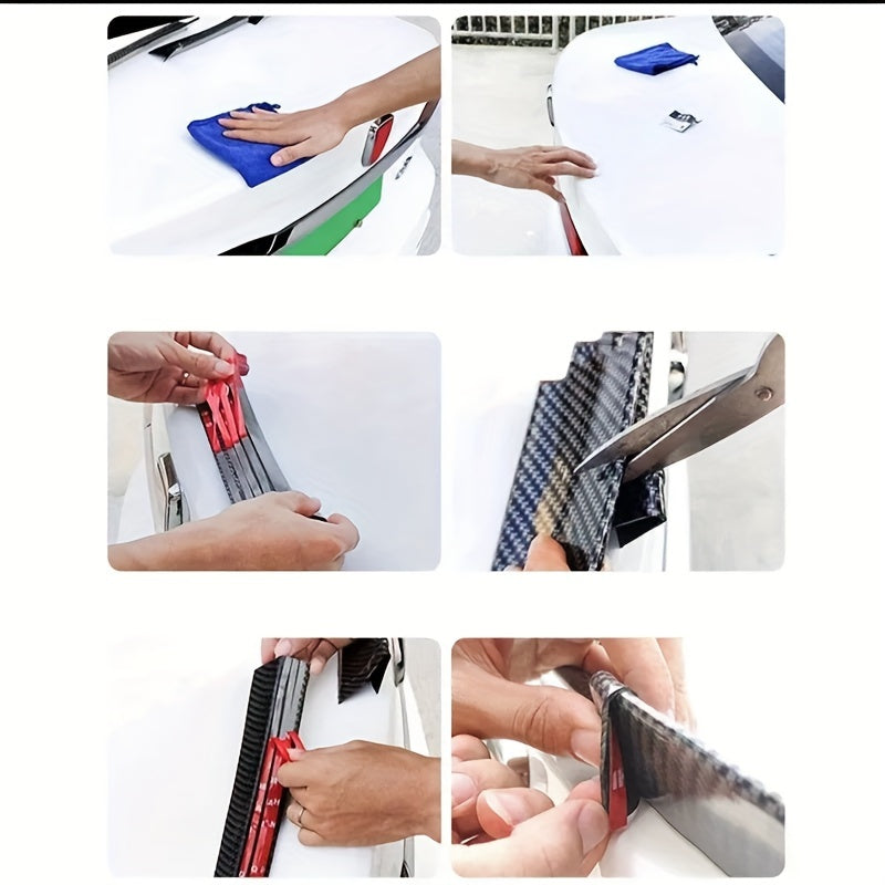 Universal Car Rear Spoiler with Three-Section Design PVC Polished Easy Installation
