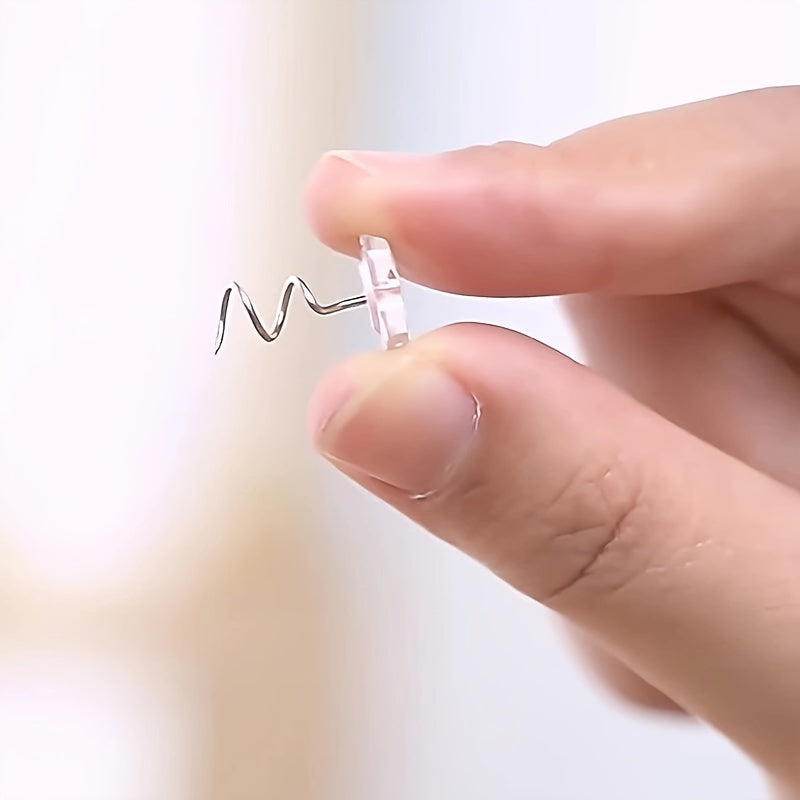 Set of 50 Spiral Twist Nails for Sofa Cushion Retainer Non-Slip Sheet Clips Metal Plastic