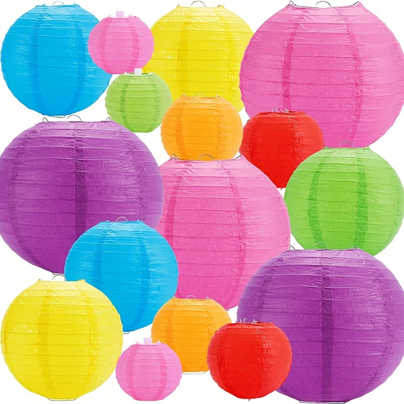 Colorful Japanese Paper Lanterns for Home Parties Weddings Festivals Halloween Multiple Sizes