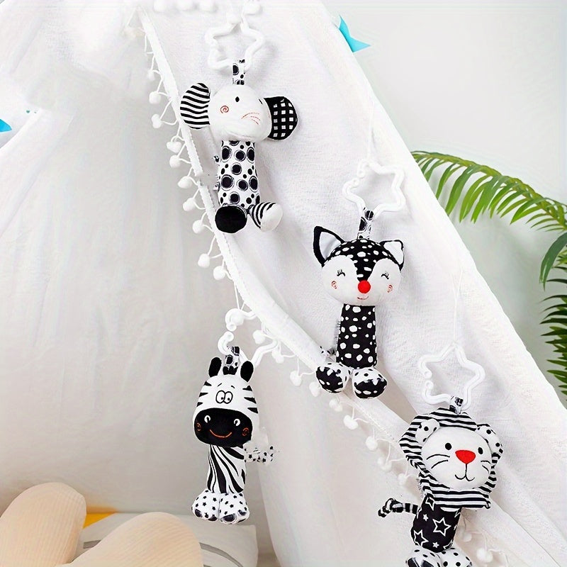 Kids' Wind Chime Toy Black and White Polyester Drum Shaped Hanging Toy