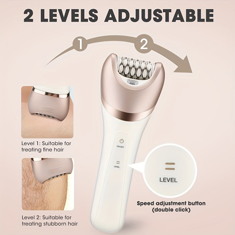 Kit de cuidado femenino 6 en 1 con epilador, recortadora, grinder para pies, cepillo facial