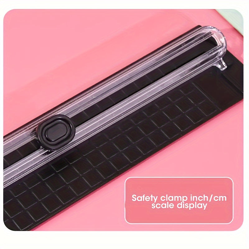 Portable Paper Cutter for A3/A4 Paper, Precision Trimmer, Plastic Office and School Tool