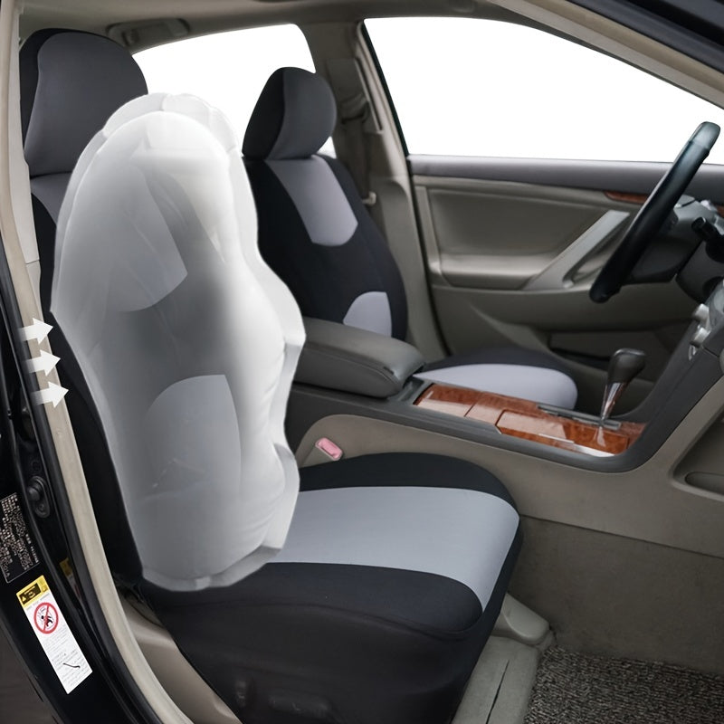 Universal Car Front Seat Covers Polyester Multi-Color Protective Cushion