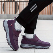 Women's Slip-On Winter Shoes Cushioned Slip-Resistant All-Season Burgundy