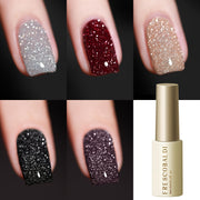 Sparkling Nail Art Glitter Gel with Disco Sparkle and Heart Pattern