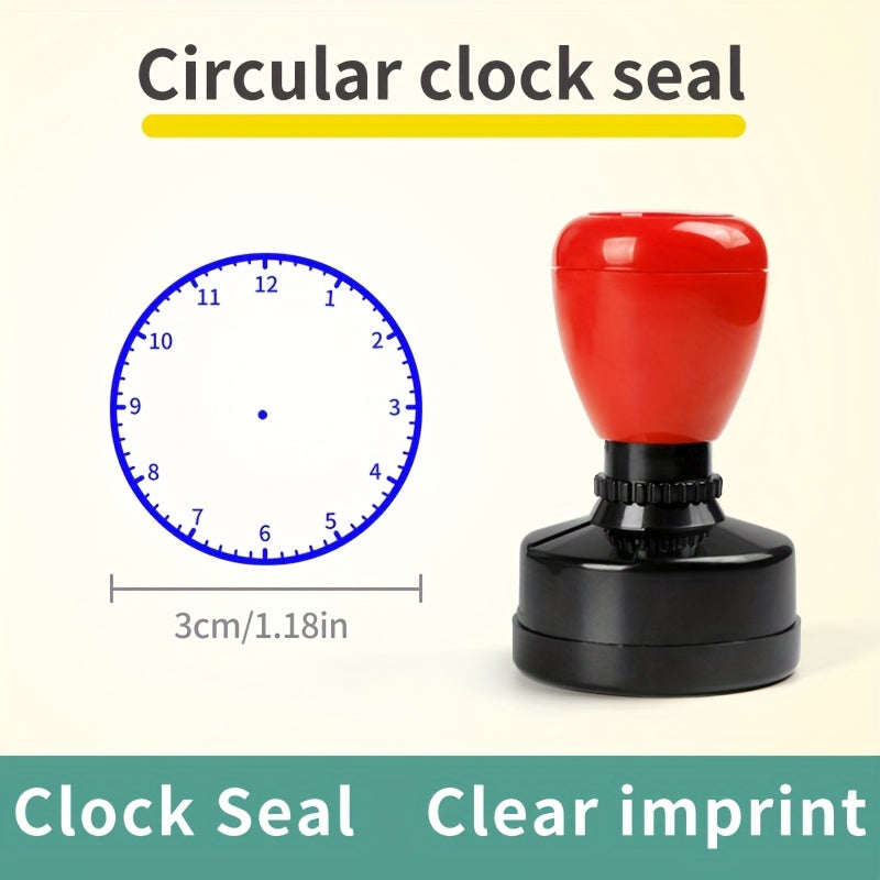 Educational Stamp Set for Teaching Time with Pictures for Students and Teachers